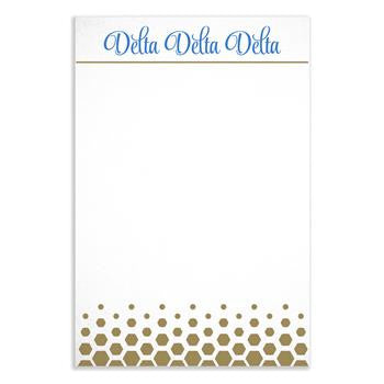 Sorority Gold Notepad - a3009