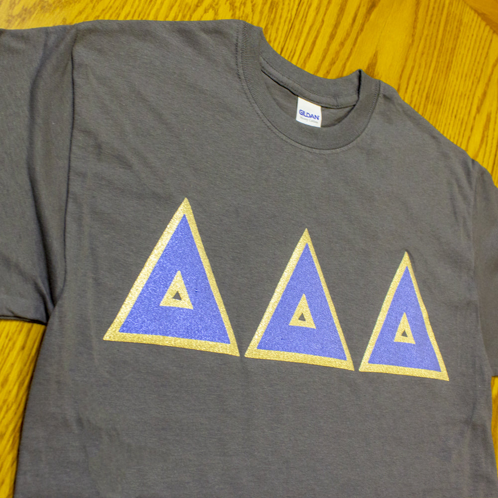 Sorority Letter T-Shirt with Glitter Options - G500 - TWILL