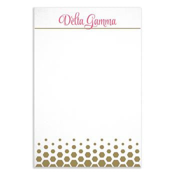 Sorority Gold Notepad - a3009