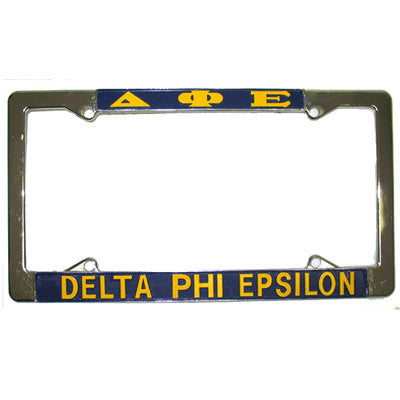Delta Phi Epsilon License Plate Frame - Rah Rah Co. rrc