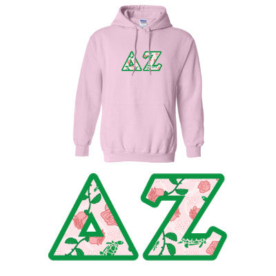 Sorority Printed Pattern Hooded Sweatshirt - Gildan 18500 - DIG
