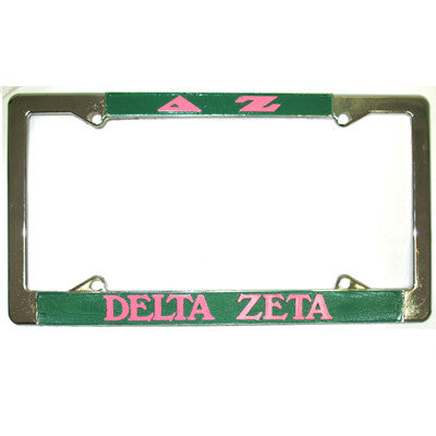 Delta Zeta License Plate Frame - Rah Rah Co. rrc