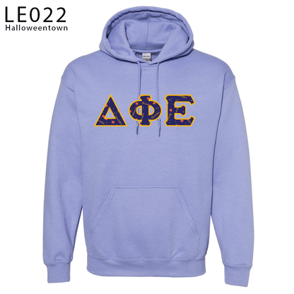 Greek Halloween Lettered Hooded Sweatshirt - G18500 - DIG