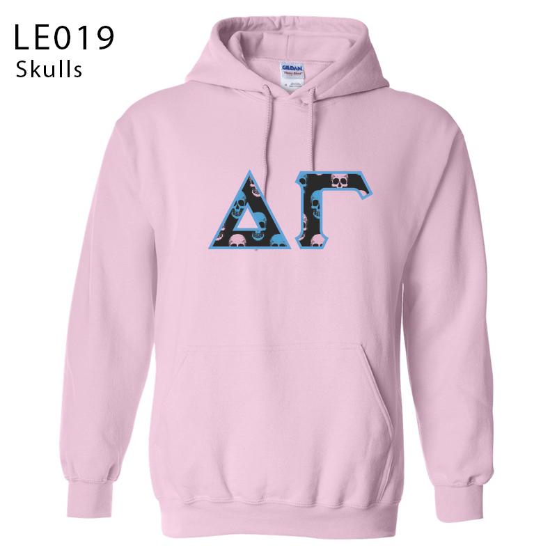 Greek Halloween Lettered Hooded Sweatshirt - G18500 - DIG