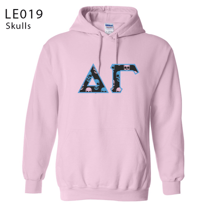 Greek Halloween Lettered Hooded Sweatshirt - G18500 - DIG