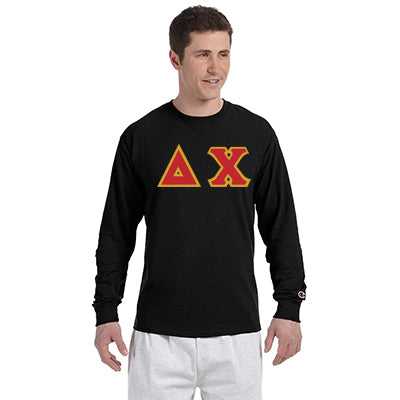 Delta Chi Greek Champion Long-Sleeve Tee - Champion CC8C - TWILL