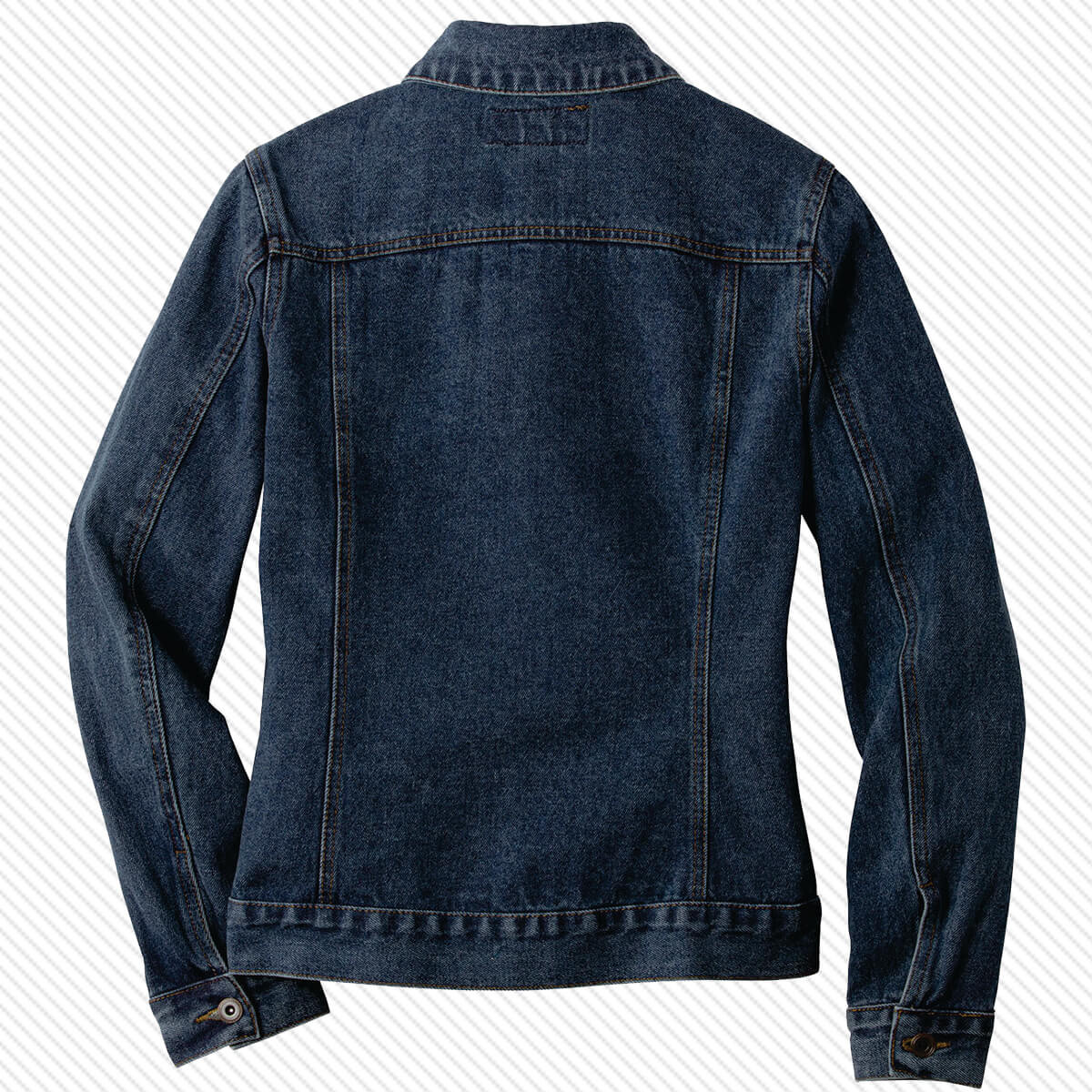 Greek Stonewashed Indigo Denim Jacket, Embroidered Scripted Text - Port Authority J7620 - EMB