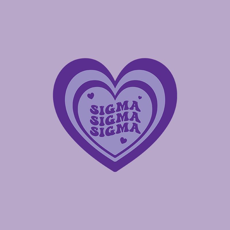 Printed Funky Heart - DTG