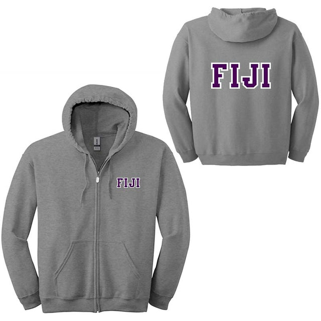 FIJI Fraternity Full-Zip Hoodie - G186 - TWILL