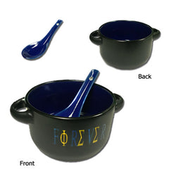 Phi Sigma Sigma Sorority Soup Bowl with Spoon