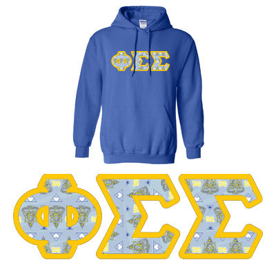 Sorority Printed Pattern Hooded Sweatshirt - Gildan 18500 - DIG