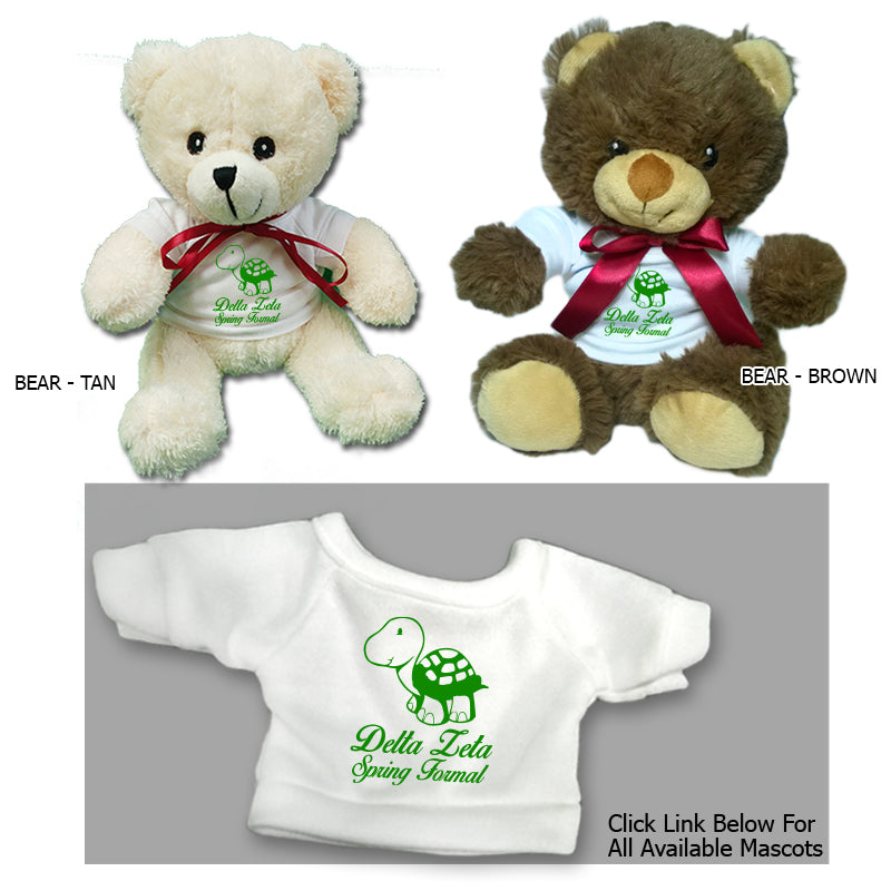Custom Greek Formal Mascot Teddy Bear - 25001-2 - SUB