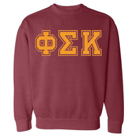 Comfort Colors® Fraternity Crewneck Sweatshirt, Printed Varsity Letters - Comfort Colors 1566 - CAD