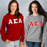 Alpha Sigma Alpha 9oz. Crewneck Sweatshirt, 2-Pack Bundle Deal - G120 - TWILL