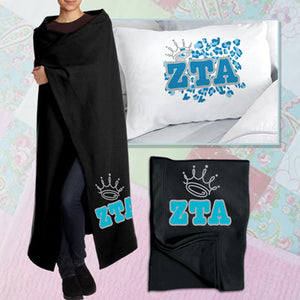 Zeta Tau Alpha Pillowcase / Blanket Package - CAD