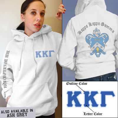 Kappa Kappa Gamma Sorority Crest Hoodie Greek Merchandise