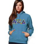 Alpha Xi Delta Hooded Sweatshirt - Gildan 18500 - TWILL