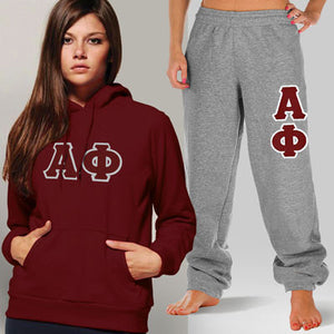 Alpha Phi Hoodie and Sweatpants, Package Deal - TWILL