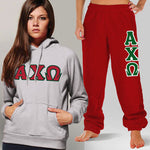 Alpha Chi Omega Hoodie and Sweatpants, Package Deal - TWILL