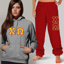 Chi Omega Hoodie and Sweatpants, Package Deal - TWILL