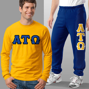 Alpha Tau Omega Long-Sleeve and Sweatpants, Package Deal - TWILL