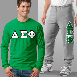 Delta Sigma Phi Long-Sleeve and Sweatpants, Package Deal - TWILL