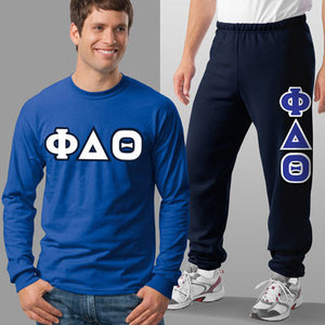 Phi Delta Theta Long-Sleeve and Sweatpants, Package Deal - TWILL