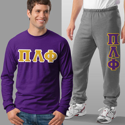 Pi Lambda Phi Long-Sleeve and Sweatpants, Package Deal - TWILL