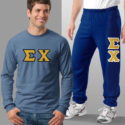 Sigma Chi Long-Sleeve & Sweatpants, Package Deal - TWILL