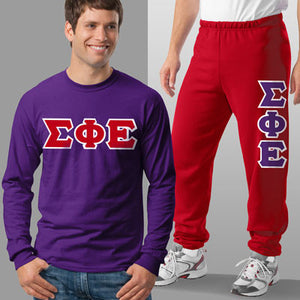Sigma Phi Epsilon Long-Sleeve and Sweatpants, Package Deal - TWILL