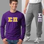 Sigma Pi Long-Sleeve and Sweatpants, Package Deal - TWILL