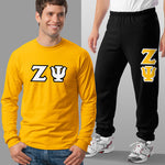 Zeta Psi Long-Sleeve and Sweatpants, Package Deal - TWILL