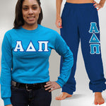 Alpha Delta Pi Long-Sleeve and Sweatpants, Package Deal - TWILL