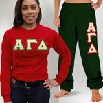 Alpha Gamma Delta Long-Sleeve and Sweatpants, Package Deal - TWILL