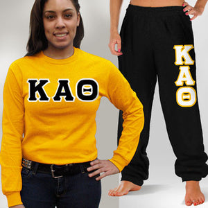 Kappa Alpha Theta Long-Sleeve and Sweatpants, Package Deal - TWILL