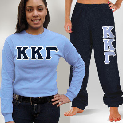 Kappa Kappa Gamma Long-Sleeve & Sweatpants, Package Deal - TWILL