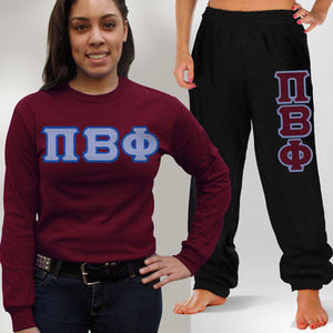 Pi Beta Phi Long-Sleeve and Sweatpants, Package Deal - TWILL