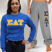Sigma Delta Tau Long-Sleeve and Sweatpants, Package Deal - TWILL