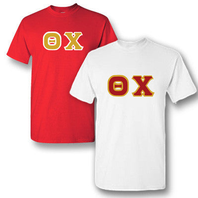 Theta Chi Lettered T-Shirt, 2-Pack Bundle Deal - TWILL