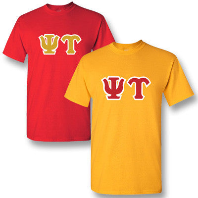 Psi Upsilon Lettered T-Shirt, 2-Pack Bundle Deal - TWILL