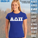 Alpha Delta Pi Ladies' Softstyle Printed T-Shirt - Gildan 6400L - CAD