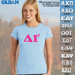 Delta Gamma Ladies' Softstyle Printed T-Shirt - Gildan 6400L - CAD