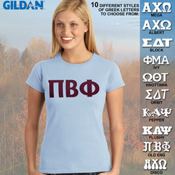 Pi Beta Phi Ladies' Softstyle Printed T-Shirt - Gildan 6400L - CAD