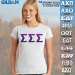 Sigma Sigma Sigma Ladies' Softstyle Printed T-Shirt - Gildan 6400L - CAD