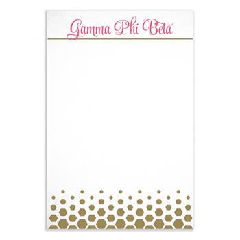 Sorority Gold Notepad - a3009