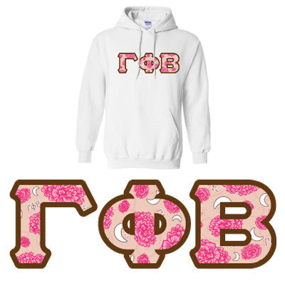 Sorority Printed Pattern Hooded Sweatshirt - Gildan 18500 - DIG