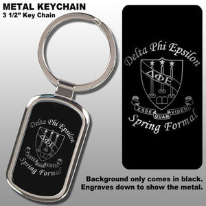 Custom Greek Formal Engraved Metal Keychain - GFT090 - LZR