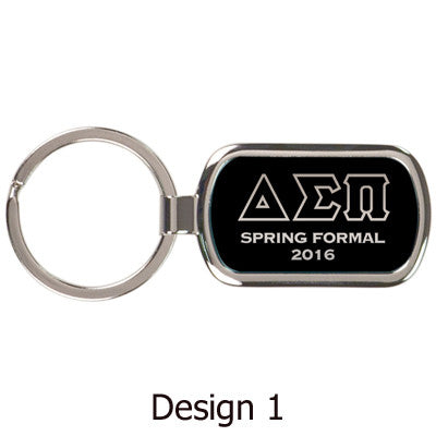 Custom Greek Formal Engraved Metal Keychain - GFT090 - LZR