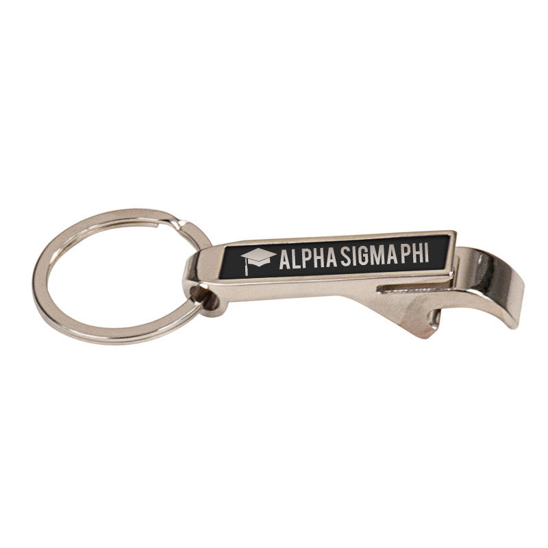 Custom Greek Graduation Engraved Bottle Opener Keychain - GFT120 - LZR