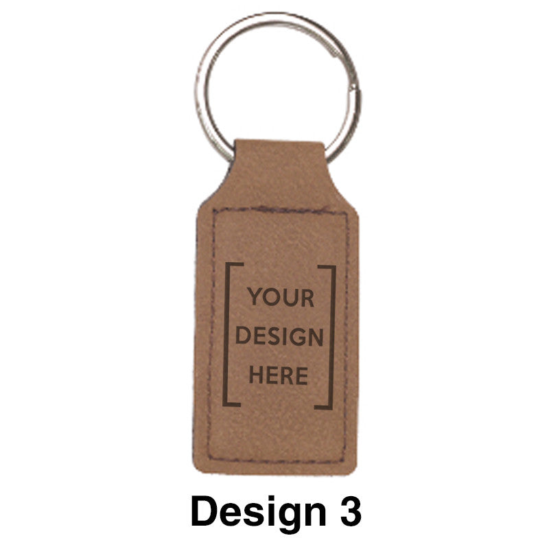 Custom Greek Graduation Rectangle Leather Keychain - GFT178 - LZR